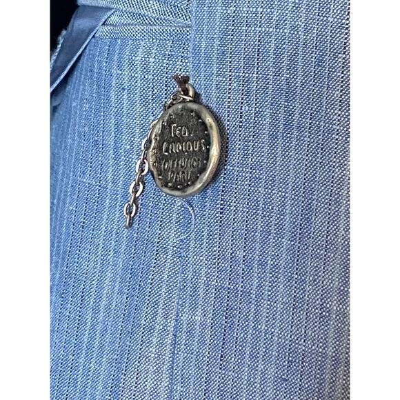 Vintage Ted‎ Lapidus Light Blue Linen suit 1960s Wide leg Paris Diffusion - Picture 4 of 9